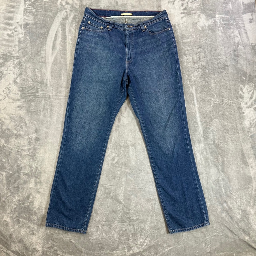 LL Bean Natural Fit Straight Leg Jeans Men's Size 34x34 Blue Denim